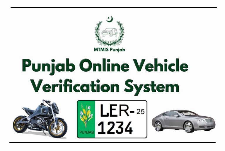Excise and Taxation Punjab Online Vehicle Verification System